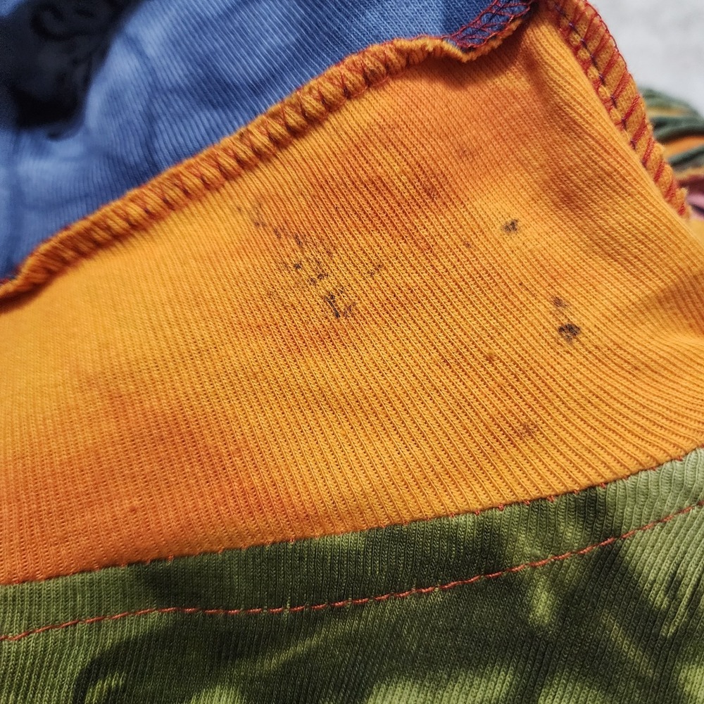 Rising International Hoodie XL Tie Dye Patchwork Sun Celestial Hippie Artsy Boho - Picture 11 of 12